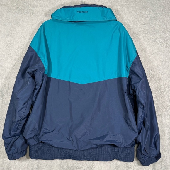 VTG Columbia Vamoose Mens XL 90s Teal Navy Purple Nylon Jacket Radial Sleeve EUC - Picture 5 of 16